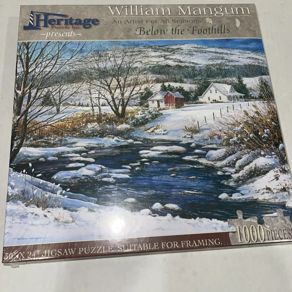 Heritage 1000 Piece Puzzle William Mangum Below The Foothills New Sealed C3